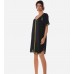 Black Contrast Trim Mini Cocktail Dress