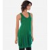 Green Knit Linen Pleat Sweater Tinic Top
