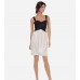 Black Combo Taffeta Pleat Contrast Mini Cocktail Dress