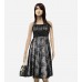 Black Lace Overlay Cocktail Dress