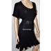 Black Ruffle Knit Dress