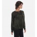 Cocoa Silk Jacquard Joss Long Sleeve Blouse