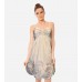 Taffeta Silk Beaded Cocktail Dress