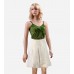 Floral Silk Blend Box Pleat Aline Dress Skirt