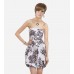Pleated Bubble Print Dress