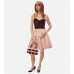 Beige Tulle Tutu Lace Mini Skirt