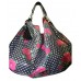 Black Floral Sequin Hobo Bag