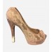 Champagne Lacey Peep Toe Shoe