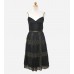 Floral Lace Pleated Dress