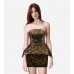 Floral Strapless Peplum Dress