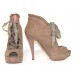 LUVEY PEEPTOE BOOTIE SHOES