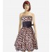 Sequin Leopard Strapless Dress