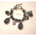 Black Leopard Crystal Short Bracelet