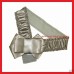 WOMEN'S ELASTIC STRETCH SATIN BOW TIE SILVER WAIST BELT NEW