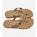 Brown Floral Flip Flop