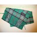 100% Cashmere Winter Scarf Scarve Scotland Warm Green Red White Check Plaid NEW