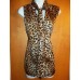 Animal Print Tie-Neck Sleeveless Blouse