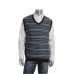 Striped V Neck Vest Sweater