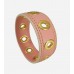 Pink Grommet Leather Bracelet