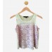 White Purple Lace Top