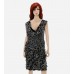 Printed Black & White Silk Dress