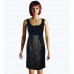 Black / Gold Metallic Cocktail Dress
