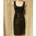 BLACK GOLD METALLIC COCKTAIL DRESS