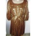Gold Metallic Silk Dress