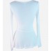 White Asymmetrical Peplum Top