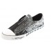 Van Nuys Black Signature Toe-Cap Sneakers