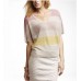 Mesh Wedge Metallic Pullover