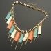 Trapezoid Resin Pendant Necklace