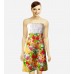 White Top & Floral Print  Dress