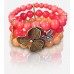 'Heritage' Berry Beaded Flower Bracelet