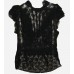 Black Knit Lace Shirt