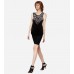 Black Silky Crochet Trim Top