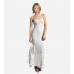 Stripe Maxi Ruffle Slip Dress