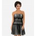 Black Lace Strapless Gothic  Dress