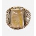 Golden Rutile Sterling Silver Ring