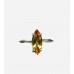 GOLDEN YELLOW CITRINE SILVER RING