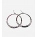Silver Hoop Crystal Earrings