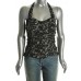 Halter Black & Ivory Silk Shirt