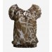 Leopard Print Cap Sleeve Silk Shirt