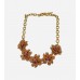 Orange Flower Charms Necklace
