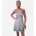 Striped Lavender Trim Dress