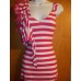 Magenta & White Stripe Top
