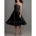 Black Flowy Chiffon Cocktail Dress