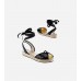 Black Sequin Platform Espadrille Sandal