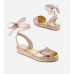 Rose Sequin Platform Espadrille Sandals