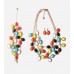 Multi Chain Set Necklace Bracelet Earring